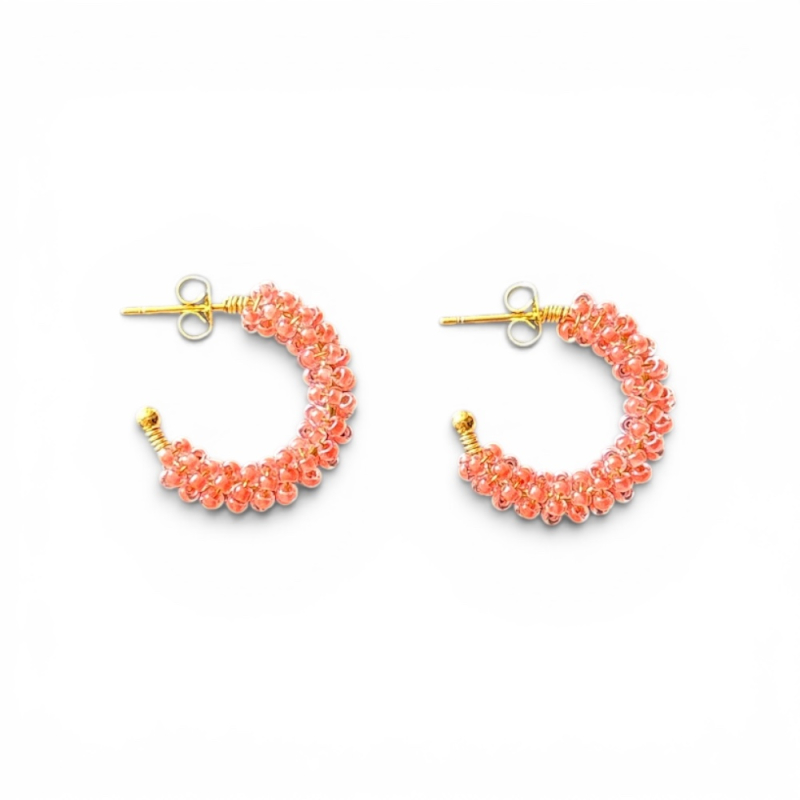 Miyuki C-vormig - neon zalm/oranje