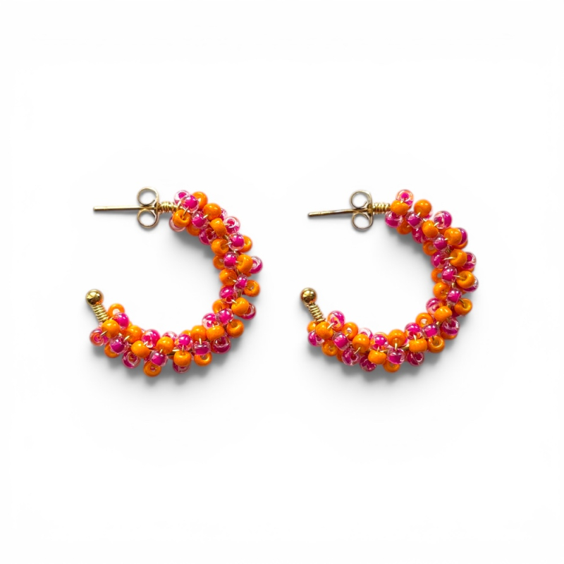 Miyuki C-vormig -roze/oranje